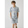ONLY & SONS JUNIOR casual short met textuur lichtblauw