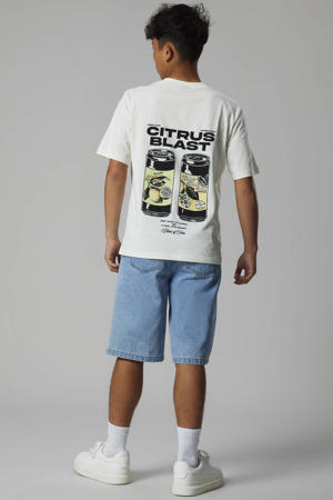 T-shirt met backprint ecru