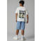 LMTD T-shirt met backprint ecru