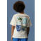 NAME IT KIDS T-shirt met backprint wit