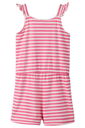 gestreepte regular playsuit roze