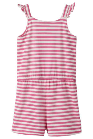 gestreepte regular playsuit roze