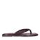 Sacha leren teenslippers bordeaux