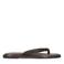 Sacha leren teenslippers donkergroen