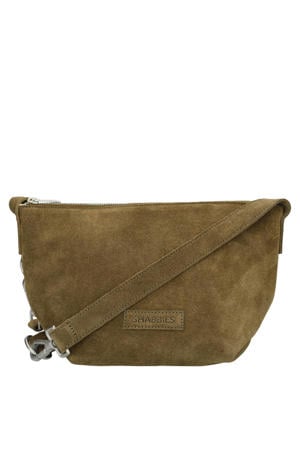 suede crossbody tas Esra bruin