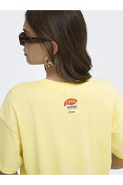thumbnail: ONLY T-shirt met backprint geel