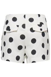 thumbnail: ONLY regular high waist casual short met stippen ecru
