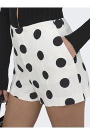 thumbnail: ONLY regular high waist casual short met stippen ecru