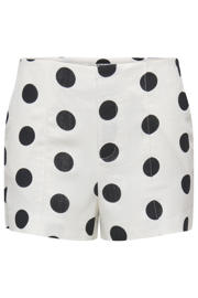 thumbnail: ONLY regular high waist casual short met stippen ecru