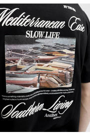 thumbnail: JACK & JONES ORIGINALS relaxed T-shirt met backprint zwart