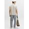 JACK & JONES ESSENTIALS regular polo met textuur beige