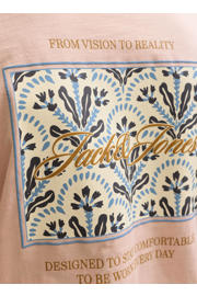 thumbnail: JACK & JONES ORIGINALS regular T-shirt met backprint lichtroze