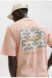 thumbnail: JACK & JONES ORIGINALS regular T-shirt met backprint lichtroze