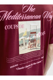 thumbnail: JACK & JONES ORIGINALS relaxed T-shirt met backprint donkerrood