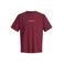JACK & JONES ORIGINALS relaxed T-shirt met backprint donkerrood