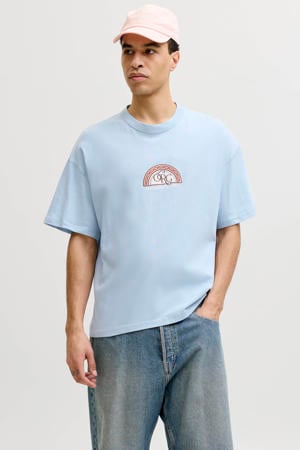 relaxed T-shirt lichtblauw