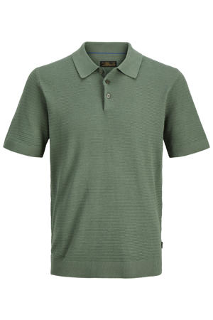 regular polo groen gebreid