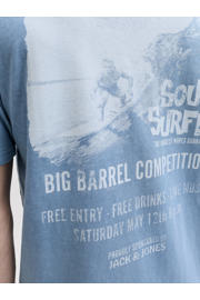 thumbnail: JACK & JONES PREMIUM regular T-shirt met backprint blauw