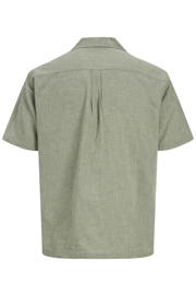 thumbnail: JACK & JONES ESSENTIALS linnen relaxed gebreid overhemd - groen