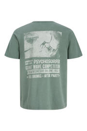 thumbnail: JACK & JONES PREMIUM regular T-shirt met backprint groen