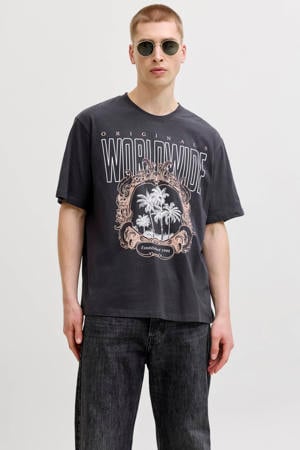 relaxed T-shirt antraciet