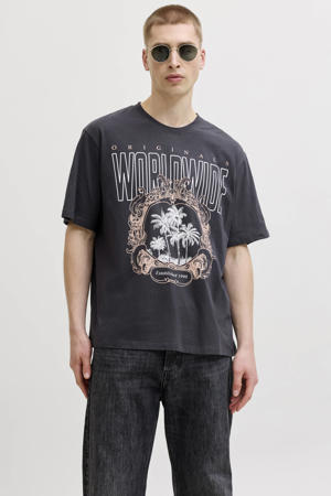 relaxed T-shirt antraciet