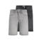 JACK & JONES JEANS INTELLIGENCE JJIRICK JJORIGINAL regular short grey denim - (set van 2)
