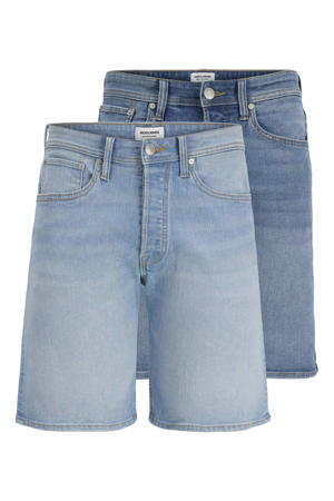 JJIRICK JJORIGINAL regular short medium blue denim - (set van 2)