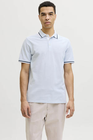 slim polo lichtblauw