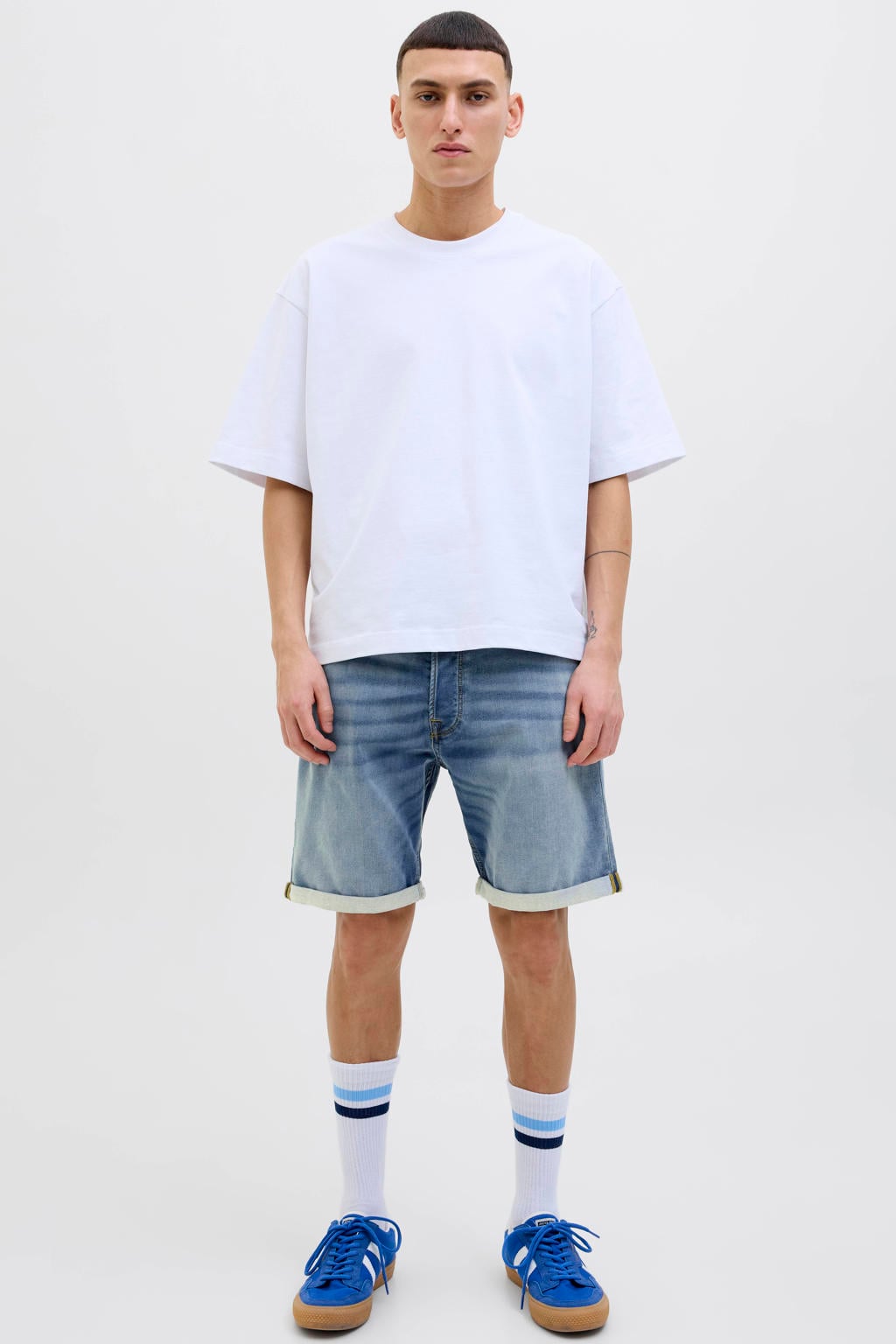 JACK & JONES JEANS INTELLIGENCE regular fit denim short - blauw denim