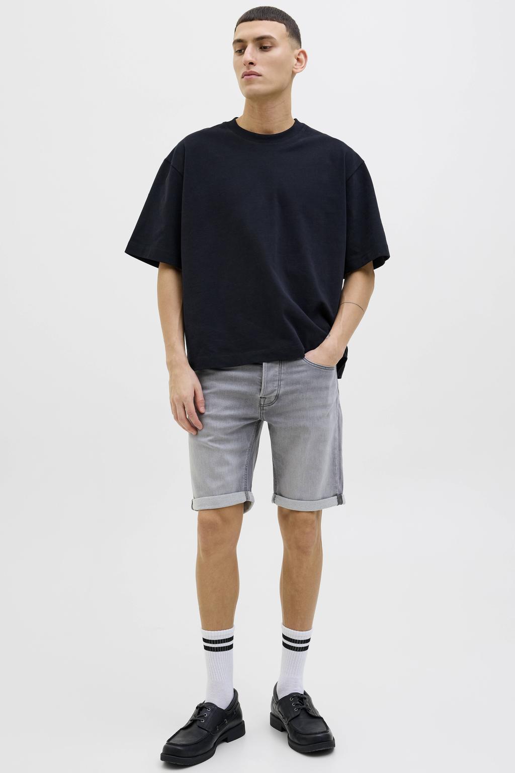 JACK & JONES JEANS INTELLIGENCE JJIRICK JJICON denim regular short grey denim