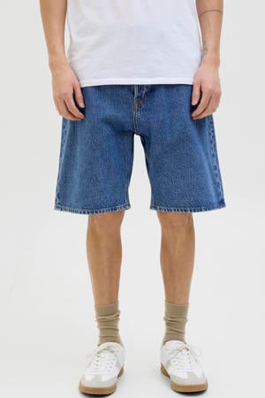 baggy fit denim short - mediumblauw