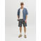 JACK & JONES PANTS STUDIO JPSTRICK regular casual short grijs