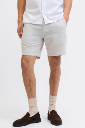 JPSTACE relaxed chino short met linnen zand