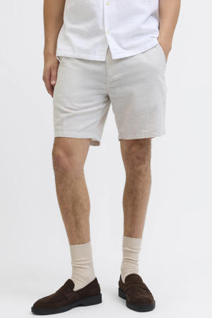 JPSTACE relaxed chino short met linnen zand