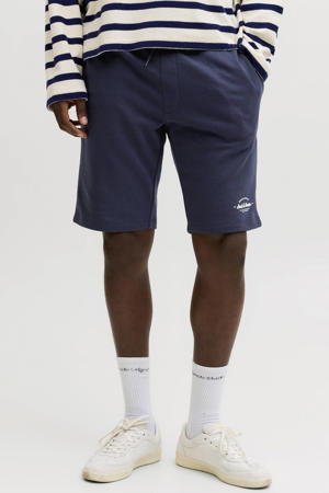 JPSTGORDON regular sweatshort donkerblauw