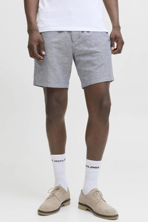 JPSTACE relaxed chino short met linnen blauw