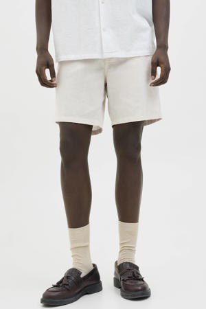 JPSTACE relaxed chino short met linnen ecru