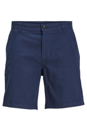 thumbnail: JACK & JONES PANTS STUDIO JPSTACE relaxed chino short met linnen donkerblauw