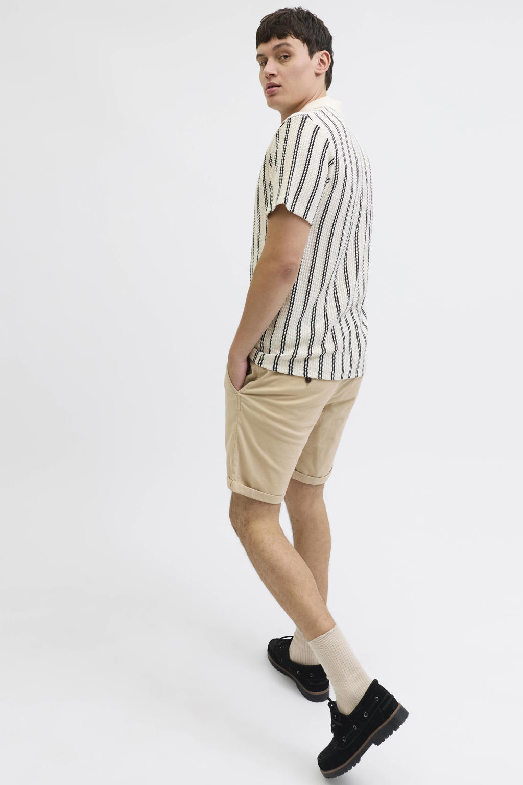 JACK & JONES PANTS STUDIO JPSTFURY regular chino short beige