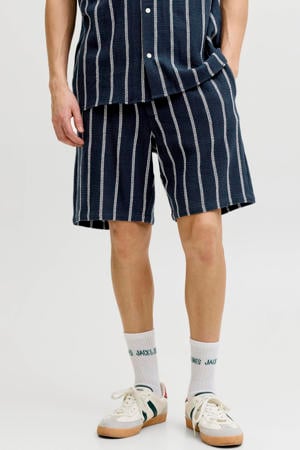 JPSTJAIDEN relaxed gestreepte casual short gebreid