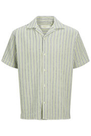 thumbnail: JACK & JONES ESSENTIALS regular gestreepte casual overhemd lichtgroen