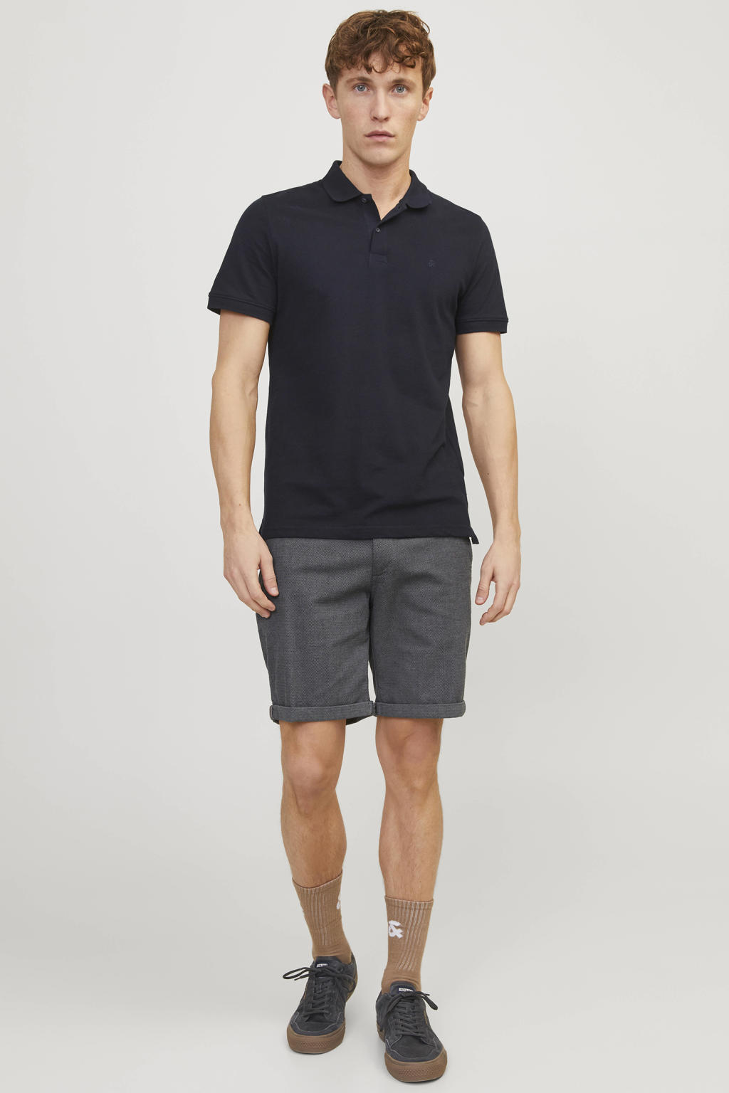 JACK & JONES PANTS STUDIO JPSTFURY regular chino short donkerblauw