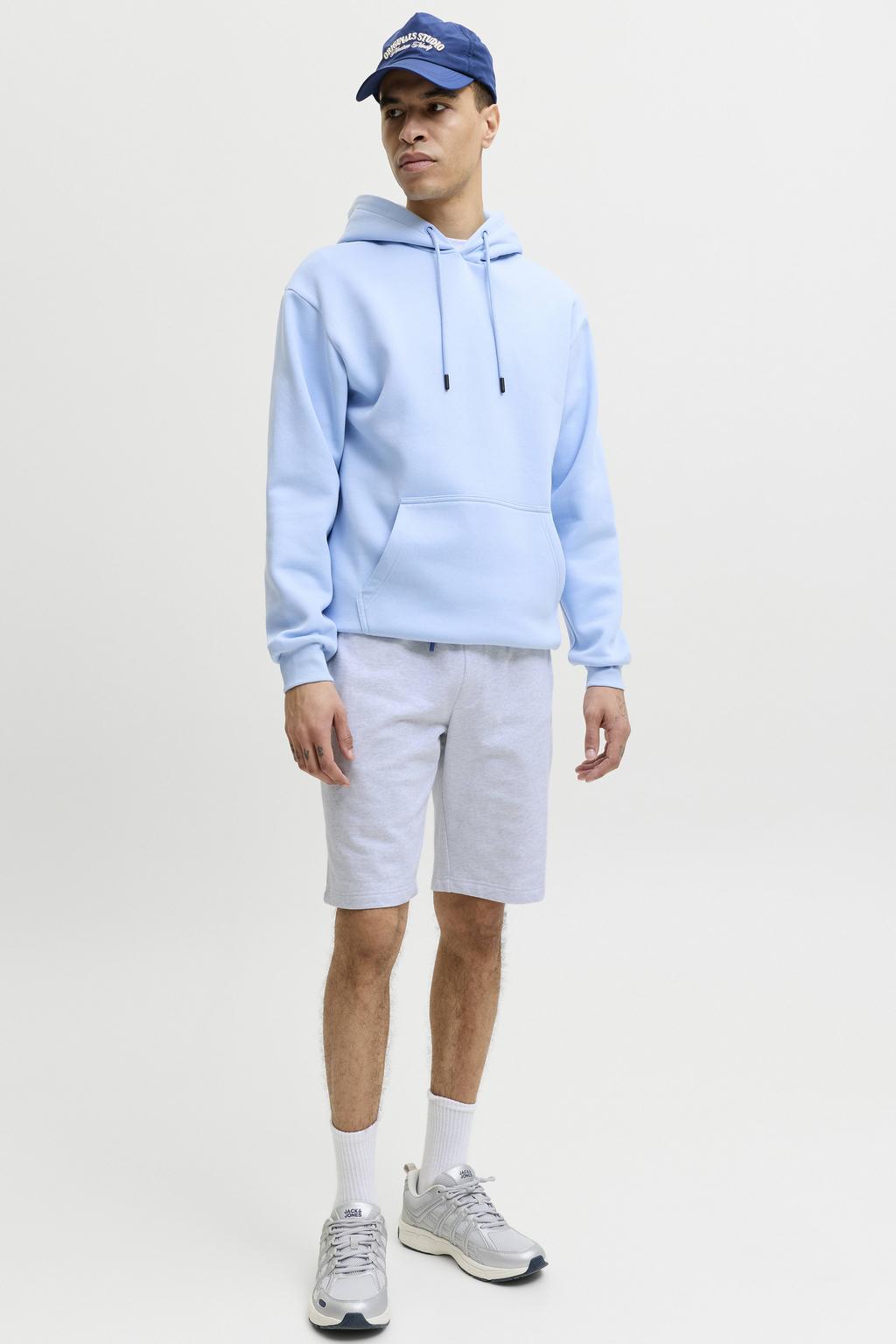 JACK & JONES PANTS STUDIO JPSTGORDON regular sweatshort lichtgrijs