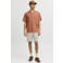 JACK & JONES PANTS STUDIO JPSTACE tapered chino short met linnen beige