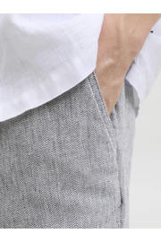 thumbnail: JACK & JONES PANTS STUDIO JPSTACE tapered chino short met linnen blauw