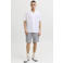JACK & JONES PANTS STUDIO JPSTACE tapered chino short met linnen blauw