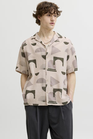 loose casual overhemd beige