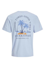 thumbnail: JACK & JONES regular T-shirt met backprint lichtblauw