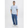 JACK & JONES regular T-shirt met backprint lichtblauw